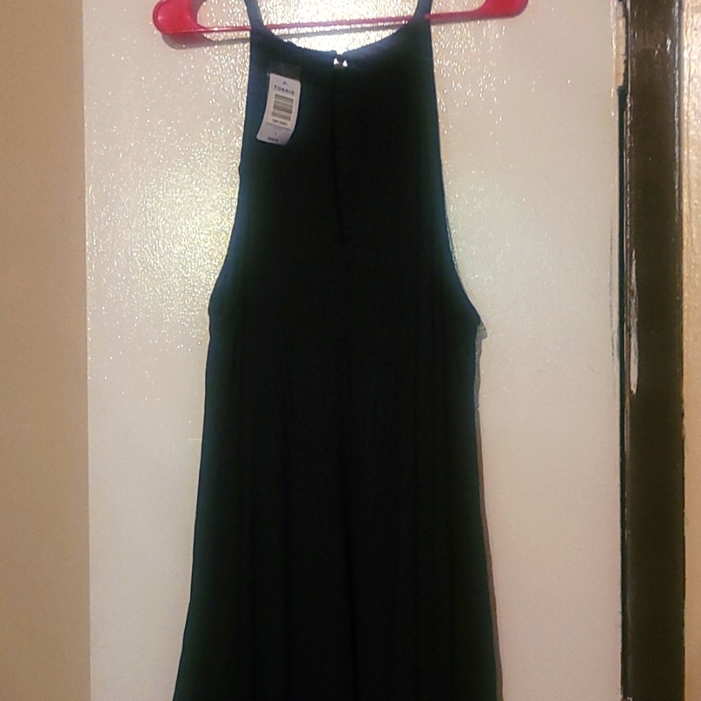 Torrid high neck rib knit trapeze dress.